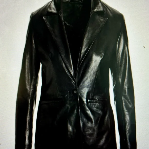Brand New genuine leather single button blazer/jacket Size Small Bagatelle